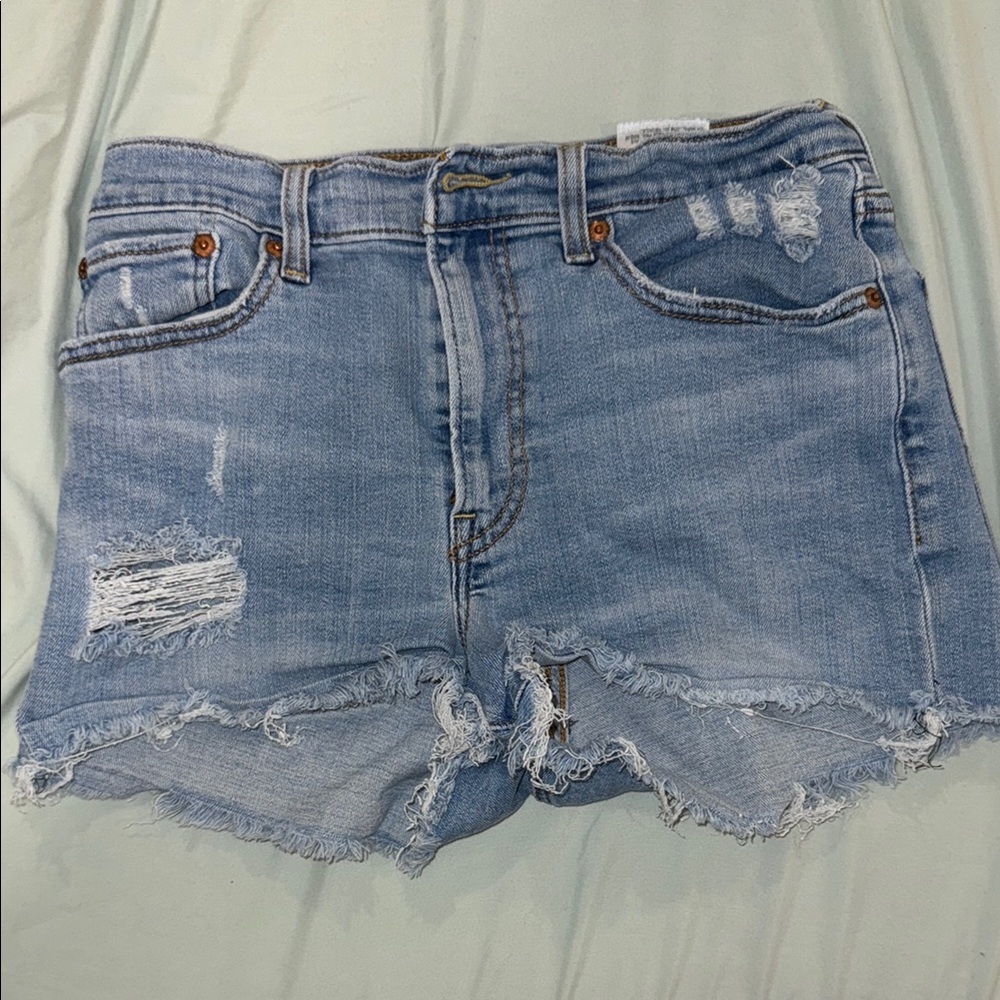 Levi's Blue Jean Shorts Distressed Cut-Off Style